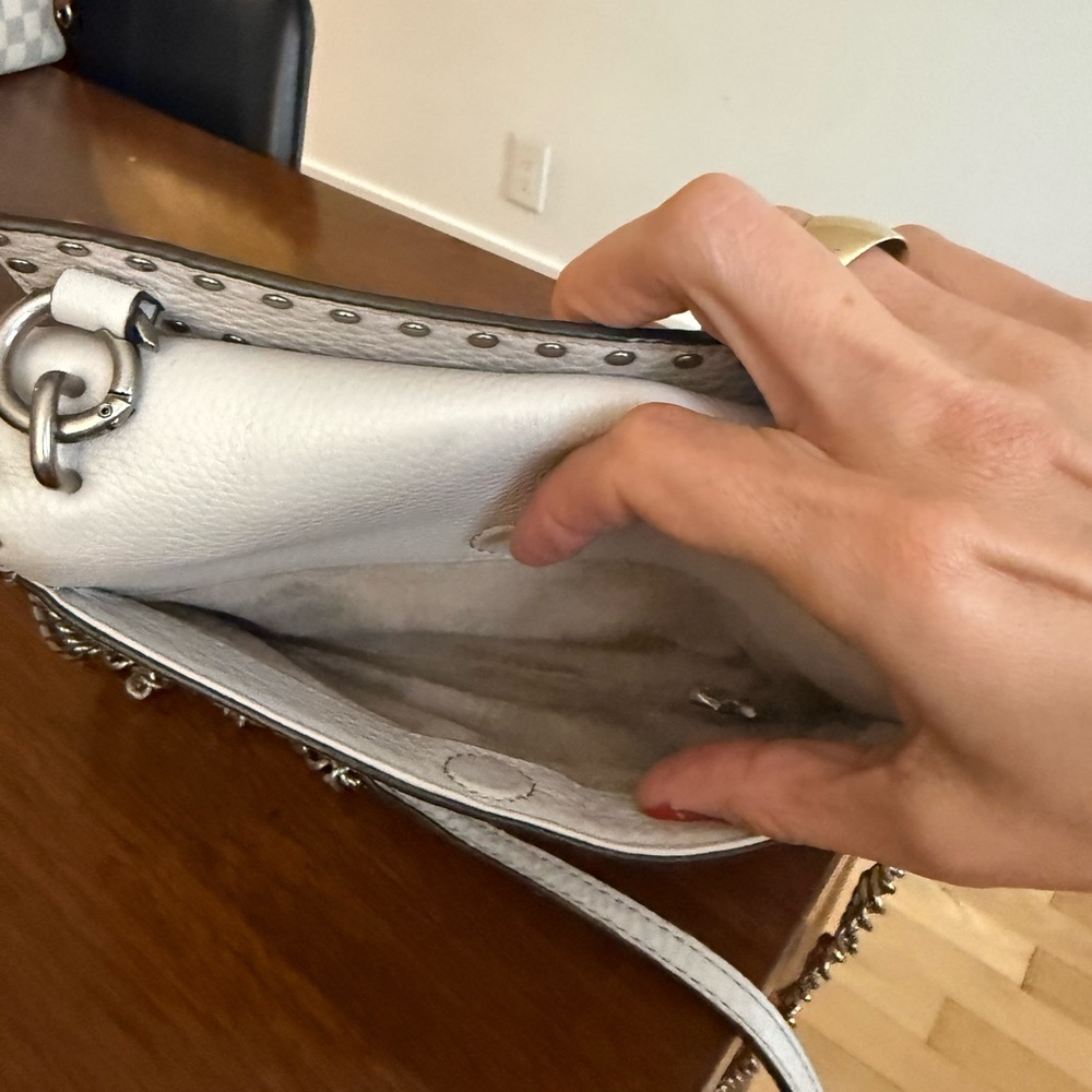Rebecca Minkoff White Studded Crossbody Bag - Picture 6 of 12